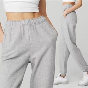 New Goddess Yoga Accolade Light Grey Oversized Joggers Track Pants